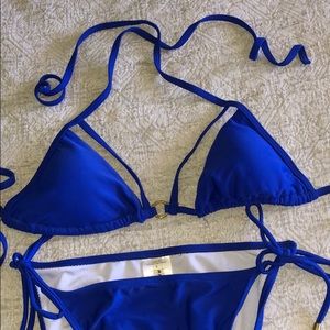 Rampage Bikini Blue Top M Bottom S